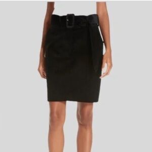 Belted Corduroy Skirt